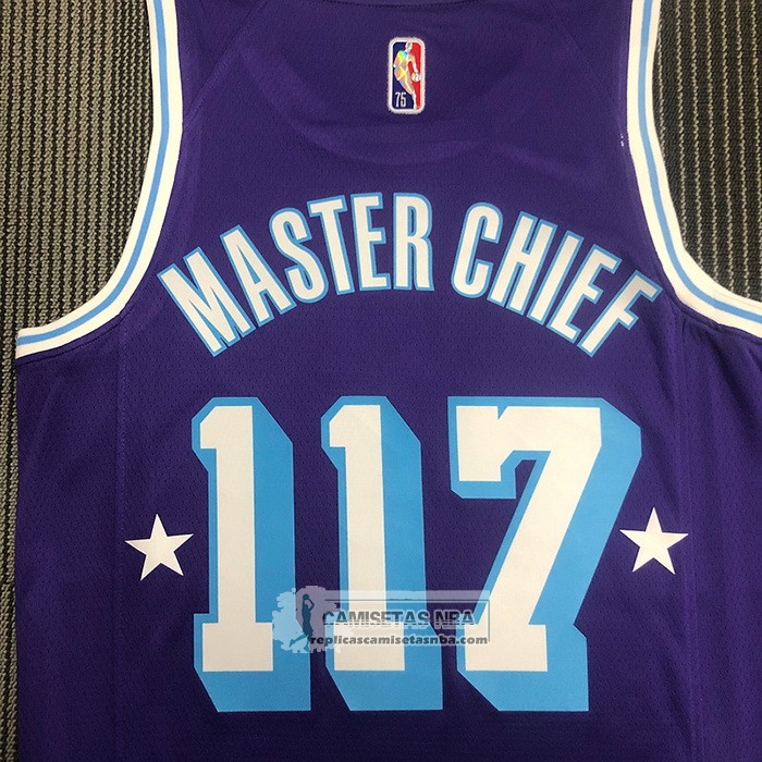Camiseta Los Angeles Lakers x X-BOX Master Chief NO 117 Violeta